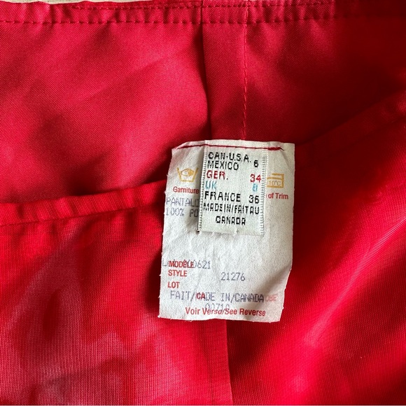 Vintage Wide leg high waisted beach red pants size 27 - Picture 5 of 13